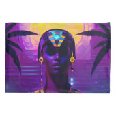 Synthwave Farao Kussensloop (Achterkant)