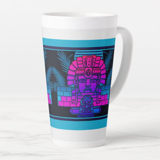 Synthwave Farao Latte Mok (Rechterhoek)