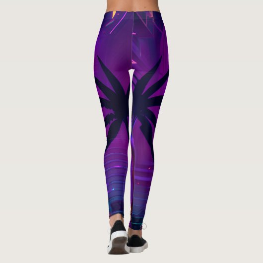 Synthwave Farao Leggings (Achterkant)