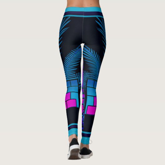 Synthwave Farao Leggings (Achterkant)