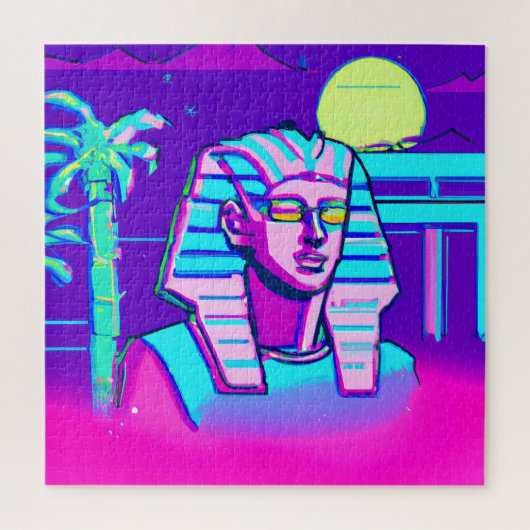 Synthwave Farao Legpuzzel (Verticaal)