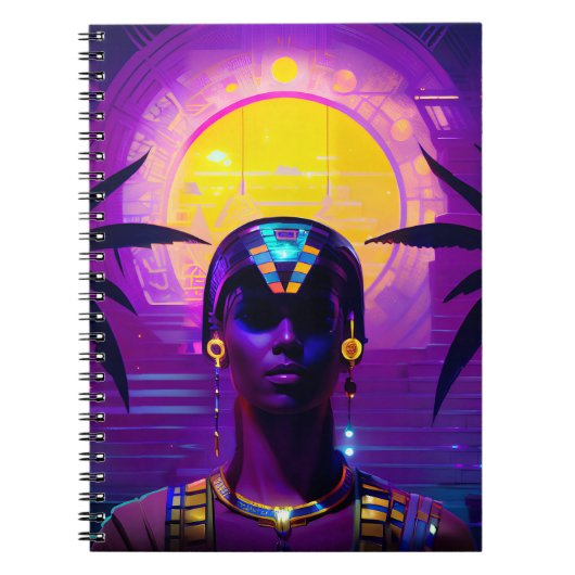 Synthwave Farao Notitieboek (Voorkant)