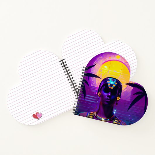 Synthwave Farao Notitieboek (Binnen)