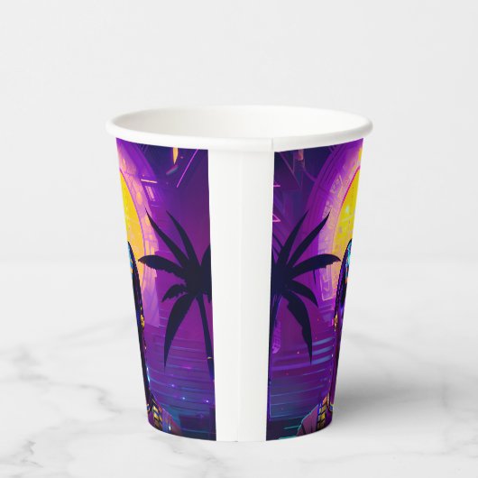 Synthwave Farao Papieren Bekers (Rechts)