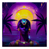 Synthwave Farao Perfect Poster (Voorkant)