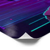 Synthwave Farao Perfect Poster (Hoek)