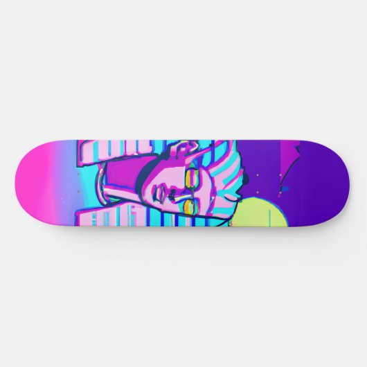 Synthwave Farao Persoonlijk Skateboard (Horizontaal)