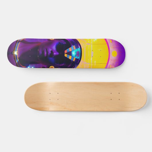 Synthwave Farao Persoonlijk Skateboard (Horizontaal)