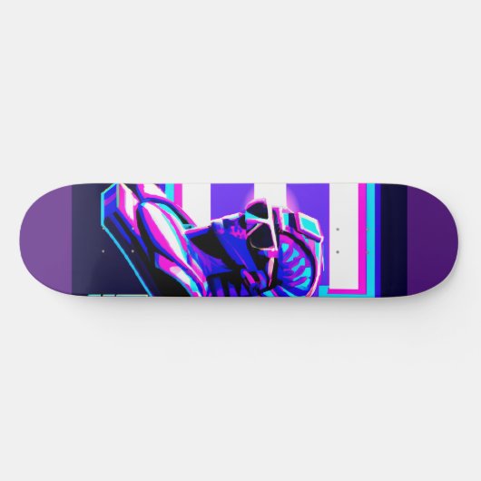 Synthwave Farao Persoonlijk Skateboard (Horizontaal)