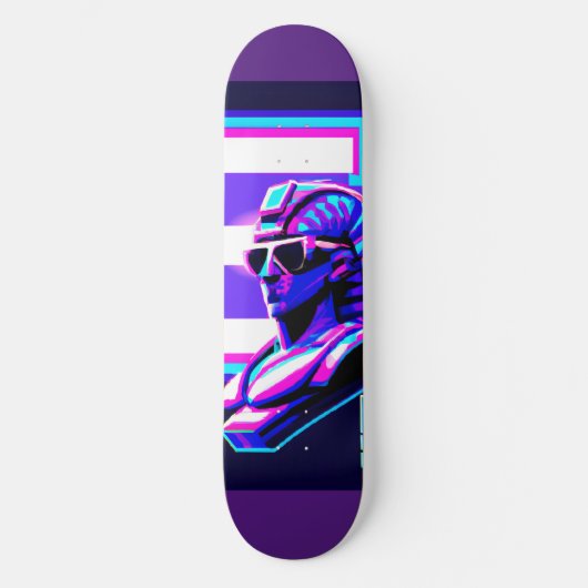 Synthwave Farao Persoonlijk Skateboard (Voorkant)