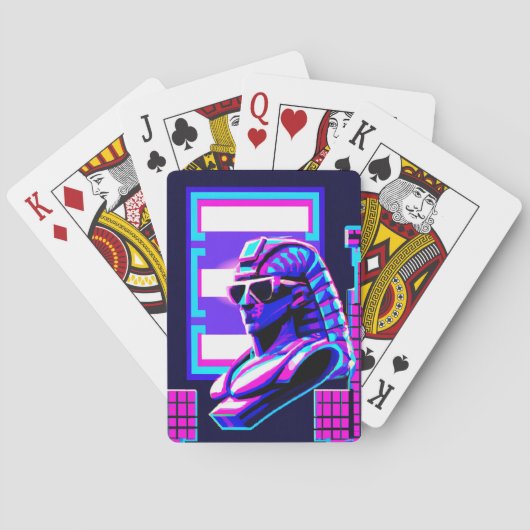 Synthwave Farao Pokerkaarten (Achterkant)