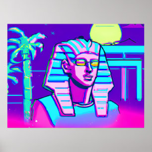 Synthwave Farao Poster
