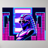 Synthwave Farao Poster (Voorkant)
