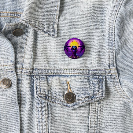 Synthwave Farao Ronde Button 3,2 Cm (In situ)