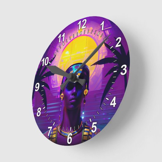 Synthwave Farao Ronde Klok (Hoek)