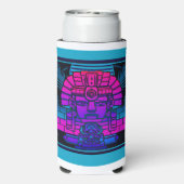 Synthwave Farao Seltzer Blikjeskoeler (Seltzer Achterkant)