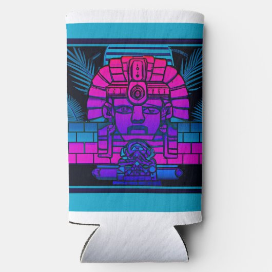 Synthwave Farao Seltzer Blikjeskoeler (Achterkant)