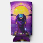 Synthwave Farao Seltzer Blikjeskoeler (Achterkant)