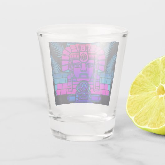 Synthwave Farao Shot Glas (Achterkant)