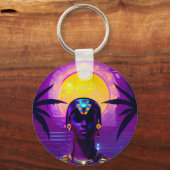 Synthwave Farao Sleutelhanger (Voorkant)