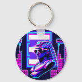 Synthwave Farao Sleutelhanger (Voorkant)