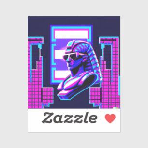 Synthwave Farao Sticker