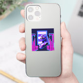 Synthwave Farao Sticker (Telefoon)
