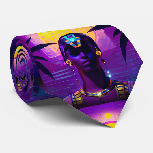 Synthwave Farao Stropdas (Opgerold)