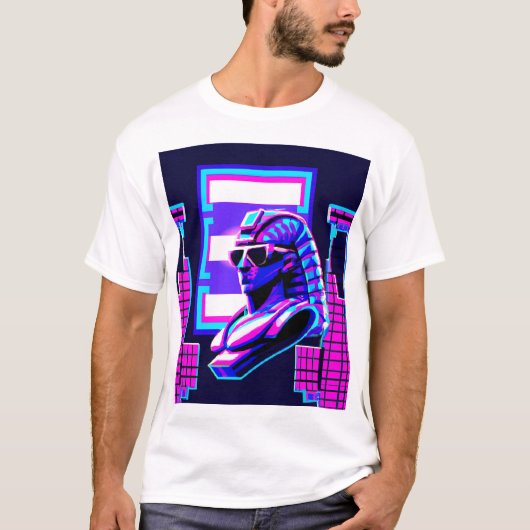 Synthwave Farao T-shirt (Voorkant)