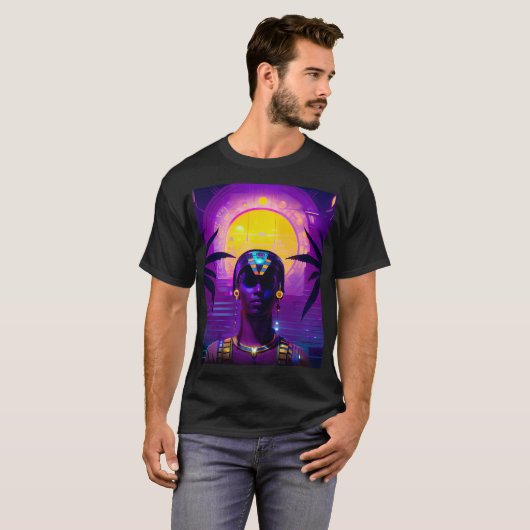 Synthwave Farao T-shirt (Voorkant volledig)