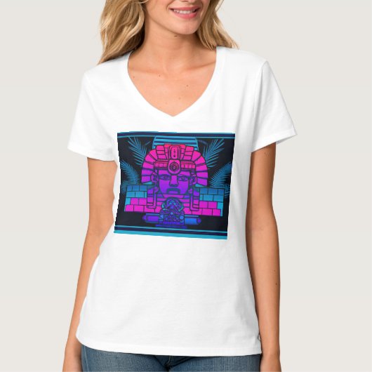 Synthwave Farao T-shirt (Voorkant)