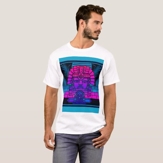 Synthwave Farao T-shirt (Voorkant volledig)