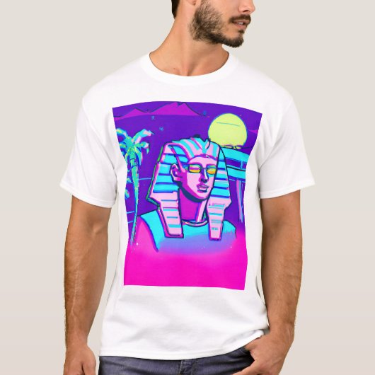 Synthwave Farao T-shirt (Voorkant)