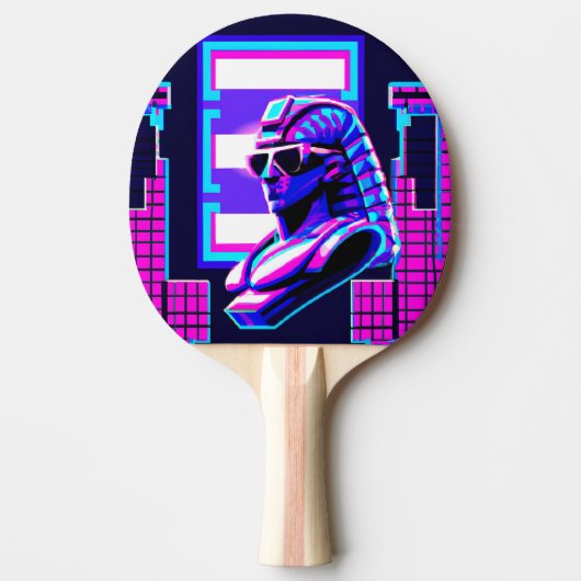 Synthwave Farao Tafeltennisbatje (Voorkant)