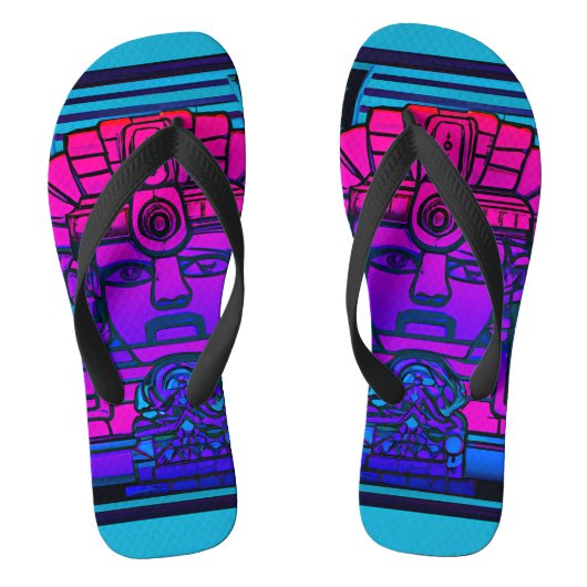Synthwave Farao Teenslippers (Voetbed)