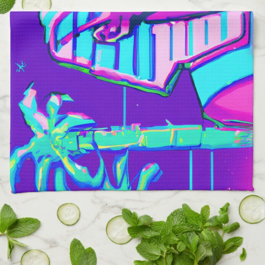 Synthwave Farao Theedoek (Gevouwen)