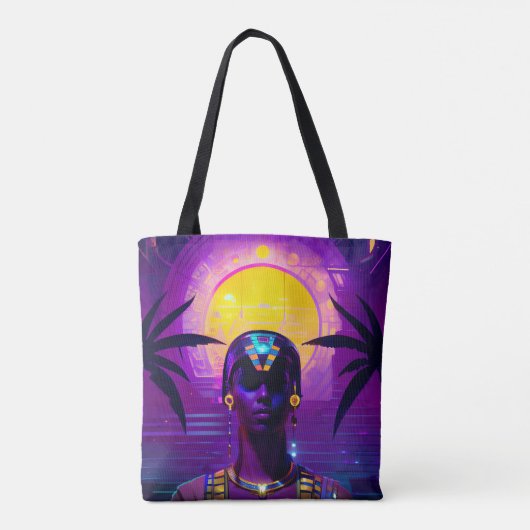 Synthwave Farao Tote Bag (Achterkant)