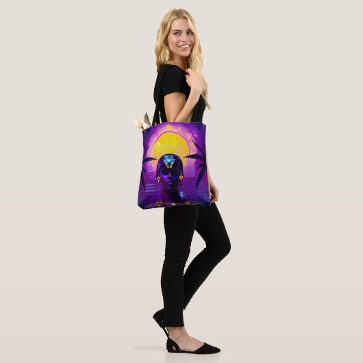 Synthwave Farao Tote Bag (Op model)