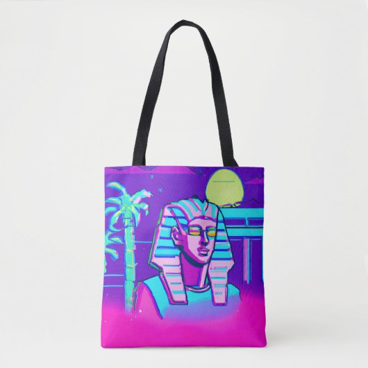 Synthwave Farao Tote Bag (Voorkant)