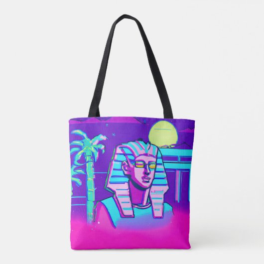 Synthwave Farao Tote Bag (Achterkant)
