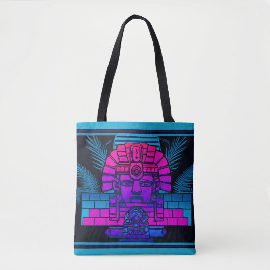 Synthwave Farao Tote Bag (Voorkant)