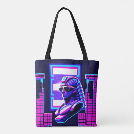 Synthwave Farao Tote Bag (Achterkant)