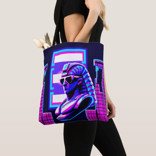 Synthwave Farao Tote Bag (Dichtbij)