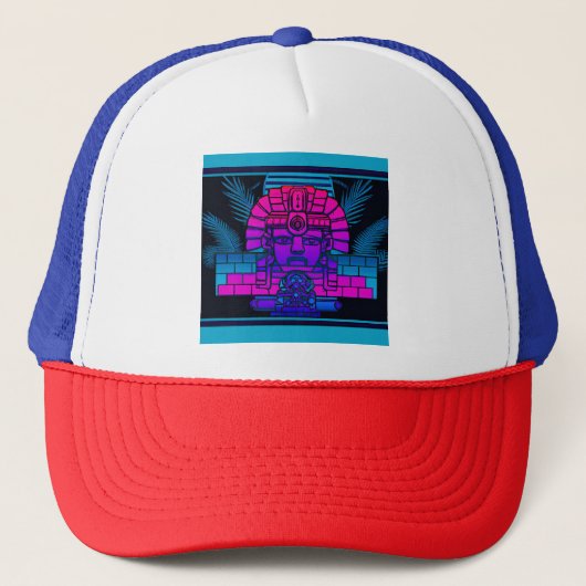 Synthwave Farao Trucker Pet (Voorkant)