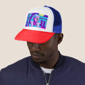 Synthwave Farao Trucker Pet (In situ)