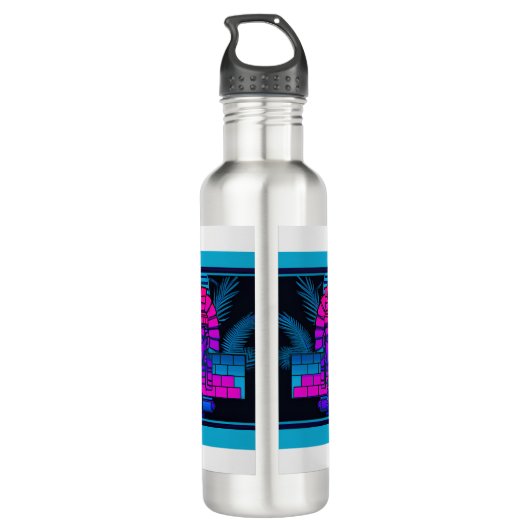 Synthwave Farao Waterfles (Achterkant)