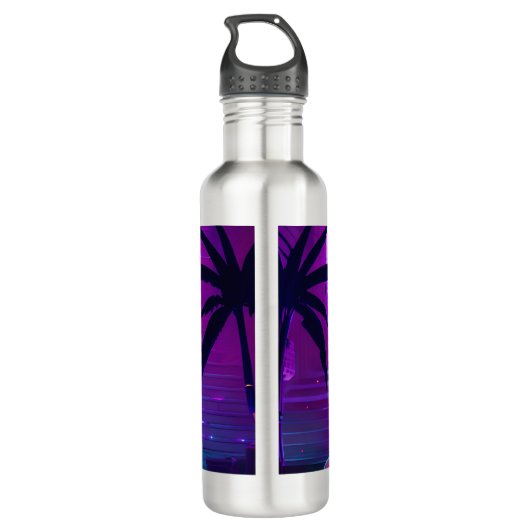 Synthwave Farao Waterfles (Achterkant)