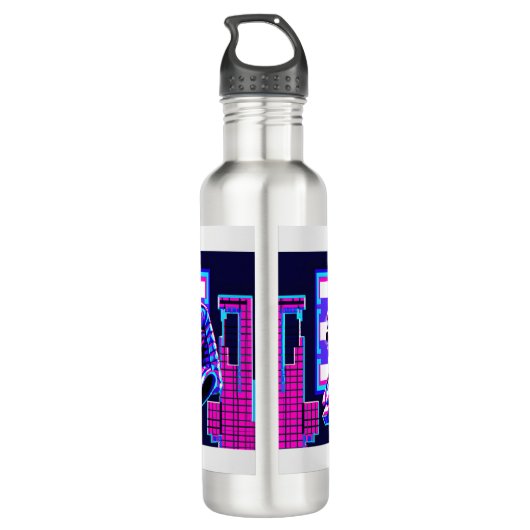 Synthwave Farao Waterfles (Achterkant)