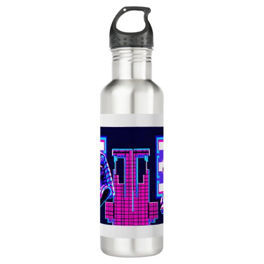 Synthwave Farao Waterfles (Voorkant)