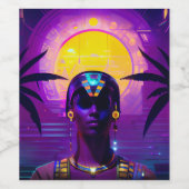 Synthwave Farao Wijn Etiket (Enkel label)